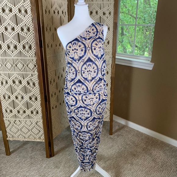 House of Harlow one-shoulder ruched dress Large NWT - Picture 1 of 12